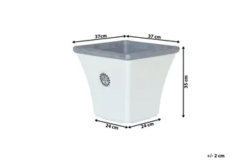 Elateia Krukke 35 cm - Hvit - Hage - Dyrking & hagearbeid - Dyrking - Blomsterpotter - Store blomsterkrukker