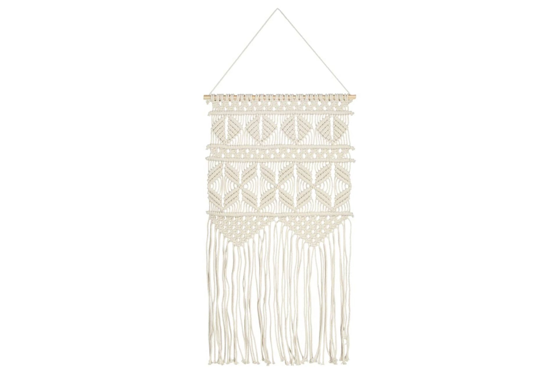 Makramé vegghenger 40x80 cm bomull - Krem - Innredning - Dekorasjon