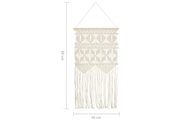 Makramé vegghenger 40x80 cm bomull - Krem - Innredning - Dekorasjon
