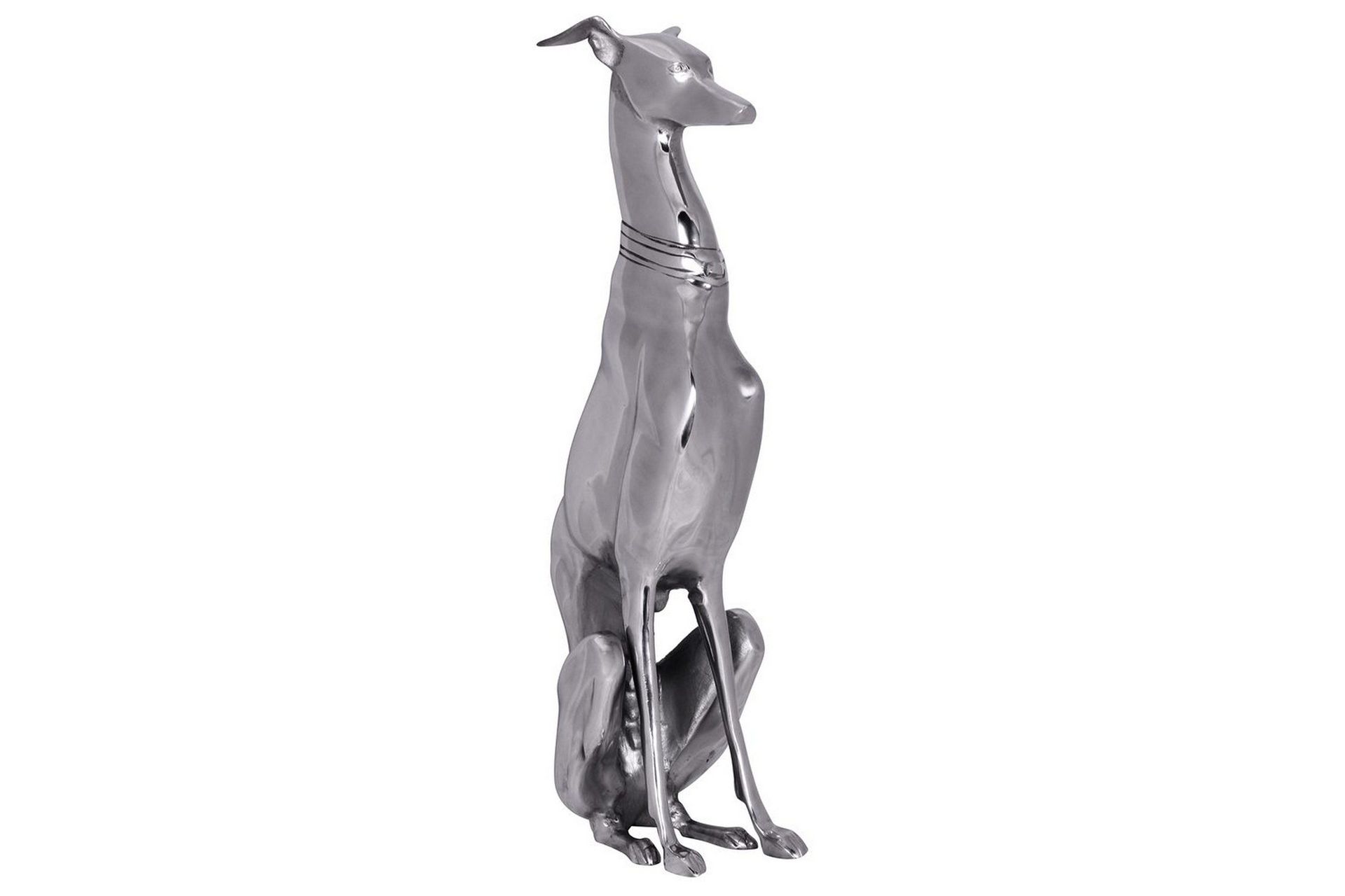 Dekorativ figur Wohnling Aluminium Hund Sølv Moderne -