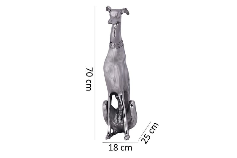 Dekorativ figur Wohnling Aluminium Hund Sølv Moderne - Innredning - Dekorasjon - Pyntegjenstand - Skulptur