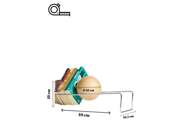 Orvic Bokstöd 49x18 cm - Sølv - Innredning - Dekorasjon - Pyntegjenstand - Bokstøtte