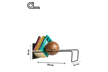 Orvic Bokstöd 49x18 cm - Sort - Innredning - Dekorasjon - Pyntegjenstand - Bokstøtte
