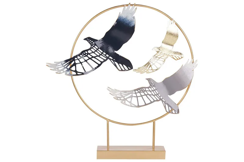 Prydnadsfigur Beliani Samarium GOLD||Black||Grey||blue, undefined