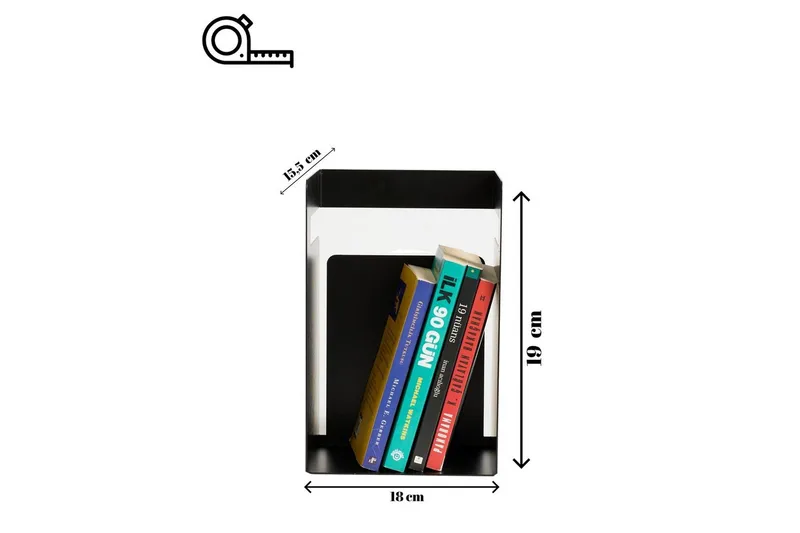 Rylan Bokstöd 15,5x19 cm - Sort - Innredning - Dekorasjon - Pyntegjenstand - Bokstøtte