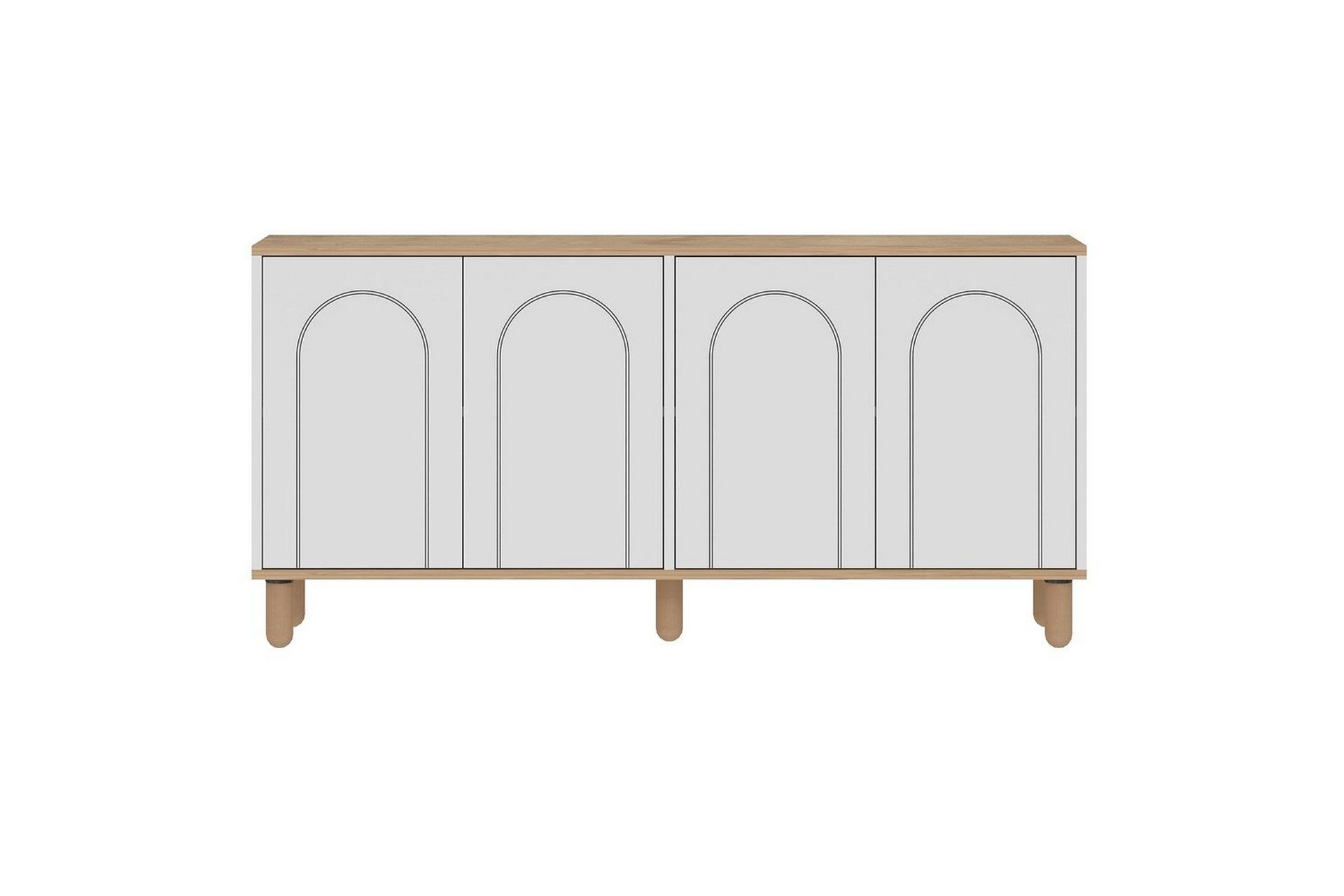 Salven Skulptur 150x73 cm - Eik/Hvit