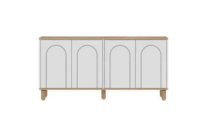 Salven Skulptur 150x73 cm, Eik/Hvit