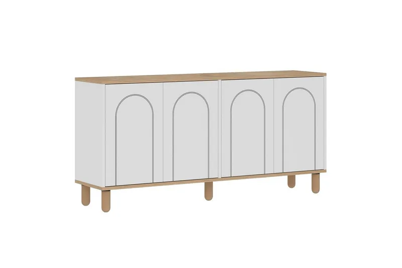 Salven Skulptur 150x73 cm - Eik/Hvit - Oppbevaring - Oppbevaringsmøbler - Sideboard & skjenker