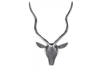 Veggdekorasjon Wohnling Antilope håndpolert aluminiumsstøp veggmontert industriell loft - Innredning - Dekorasjon - Pyntegjenstand - Skulptur
