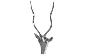 Veggdekorasjon Wohnling Antilope håndpolert aluminiumsstøp veggmontert industriell loft - Innredning - Dekorasjon - Pyntegjenstand - Skulptur