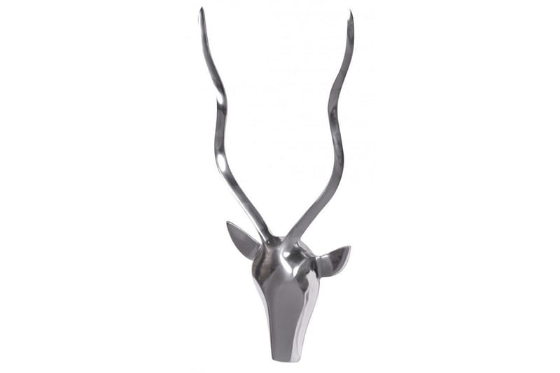 Veggdekorasjon Wohnling Antilope håndpolert aluminiumsstøp veggmontert industriell loft - Innredning - Dekorasjon - Pyntegjenstand - Skulptur