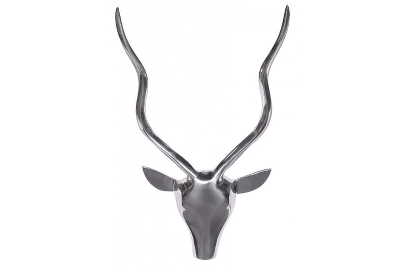 Veggdekorasjon Wohnling Antilope håndpolert aluminiumsstøp veggmontert industriell loft - Innredning - Dekorasjon - Pyntegjenstand - Skulptur