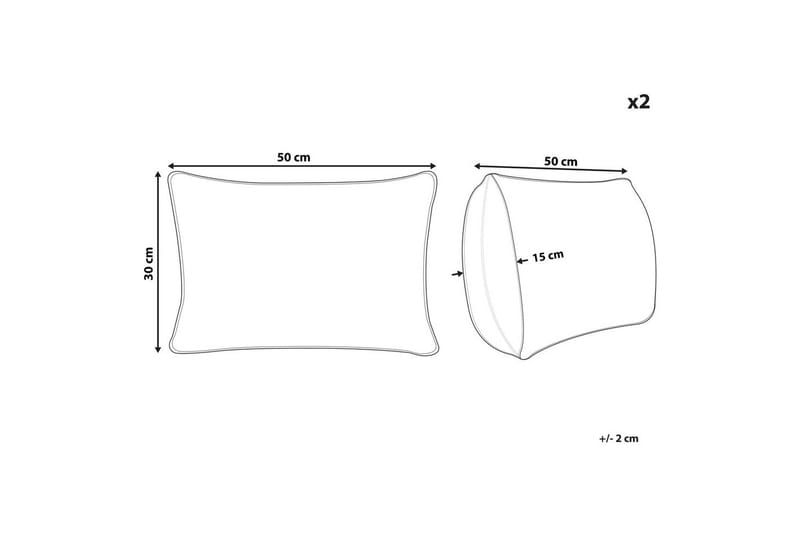 Pynteputer Zaleya sett med 2 Rektangulær - Rektangulær - Tekstiler - Pute & pledd - Pynteputer