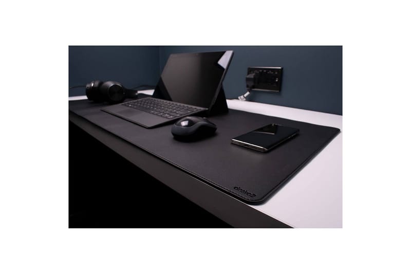 Skrivebordsmatte Desire2 Vegansk Lær 400x900mm Sølv - Sølv - Innredning - Dekorasjon - Skrivebordunderlag