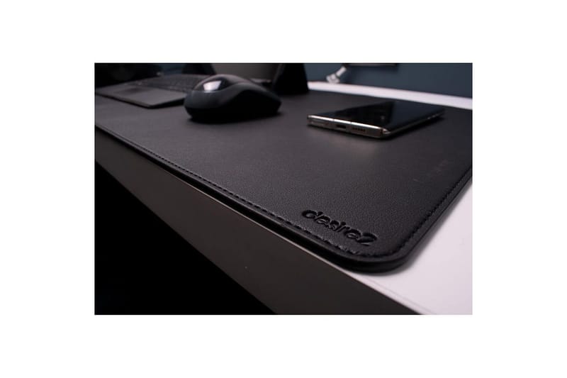 Skrivebordsmatte Desire2 Vegansk Lær 400x900mm Sølv - Sølv - Innredning - Dekorasjon - Skrivebordunderlag