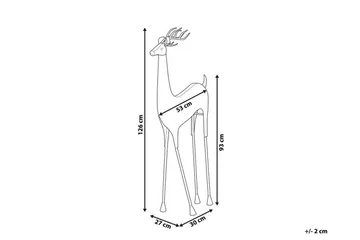 Takala Figur Rein - Keramikk/Gull - Innredning - Dekorasjon - Pyntegjenstand - Dekorasjonsfigur
