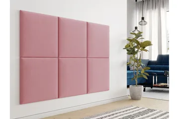 Zaratuz Polstret veggpanel 60x60 cm - Rosa - Innredning - Dekorasjon