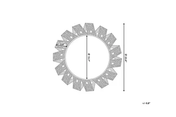Zatz Speil Rund 60 cm - Hvit - Innredning - Speil - Veggspeil