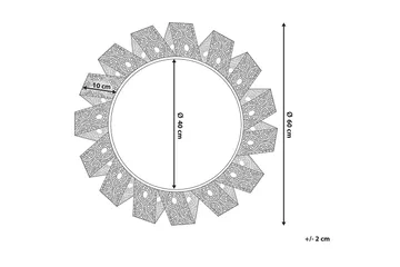 Zatz Speil Rund 60 cm - Hvit - Innredning - Speil - Veggspeil