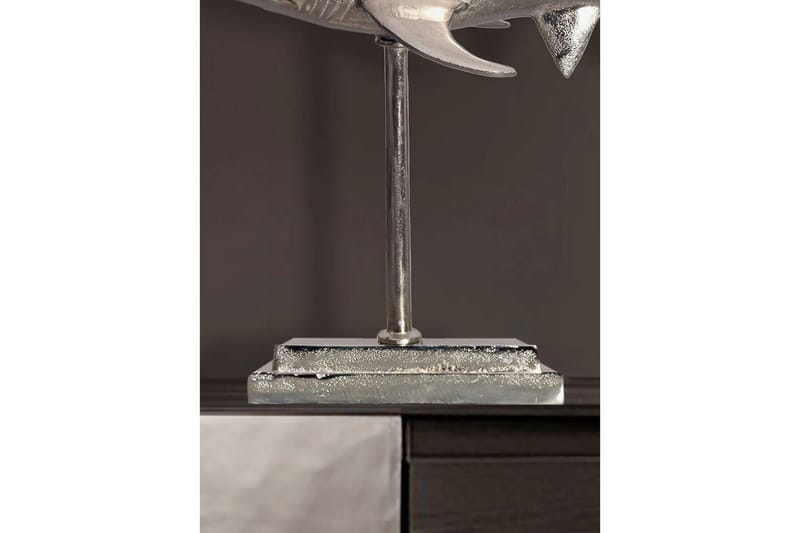 Dekorativ figur Wohnling Deco hai 70 cm aluminium, maritim stil Sølv - Sølv - Innredning - Dekorasjon