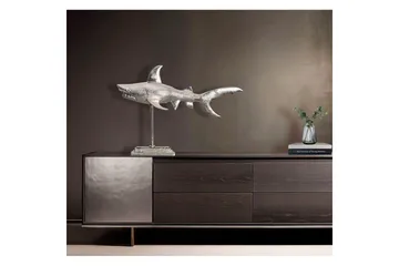 Dekorativ figur Wohnling Deco hai 70 cm aluminium, maritim stil Sølv - Sølv - Innredning - Dekorasjon - Pyntegjenstand - Dekorasjonsfigur