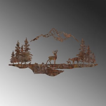 Dekorativt metallveggtilbehør Wallxpert Rusty Landscape (38 x 70 cm) - Brun - Innredning - Bilder & kunst