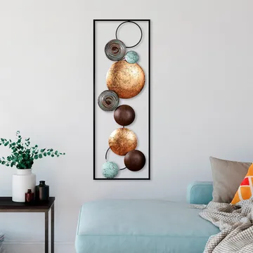 Dekorativt veggtilbehør i metall Wallxpert Meloni (32 x 90 x 4 cm) - Innredning - Bilder & kunst