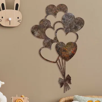 Dekorativt veggtilbehør i metall Wallxpert Rusty Heart (35 x 21 cm) - Innredning - Bilder & kunst