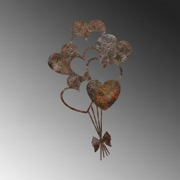Dekorativt veggtilbehør i metall Wallxpert Rusty Heart (35 x 21 cm) - Innredning - Bilder & kunst