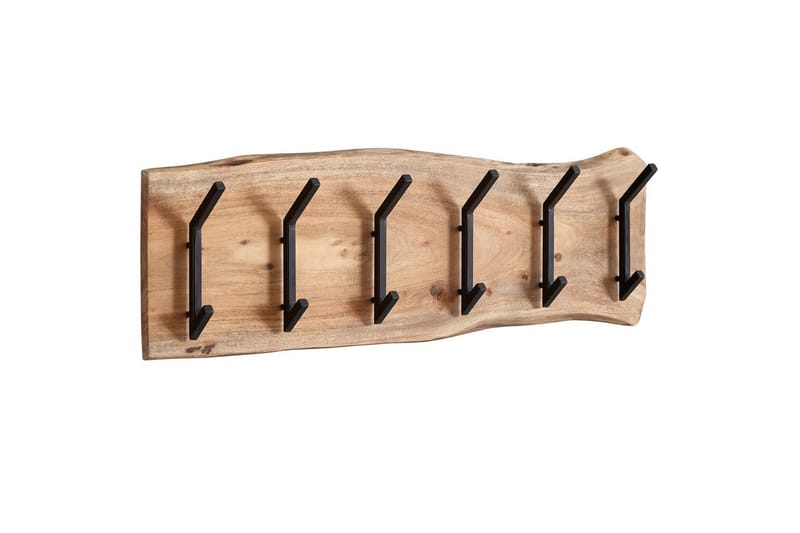 Garderobe Wohnling Vegghengt klesstativ 6 metallkroker knudrete heltre - Innredning - Håndtak & beslag - Møbelhengsler