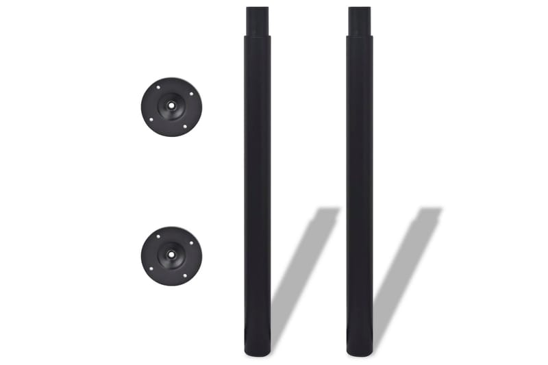 Teleskopisk bordben 2 stk 710 mm-1100 mm - Svart - Innredning - Håndtak & beslag - Møbelhengsler - Møbelben
