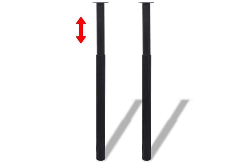 Teleskopiske bordben 4 stk svart 710 mm-1100 mm - Innredning - Håndtak & beslag - Møbelhengsler - Møbelben