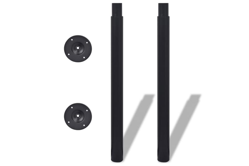 Teleskopiske bordben 4 stk svart 710 mm-1100 mm - Innredning - Håndtak & beslag - Møbelhengsler - Møbelben