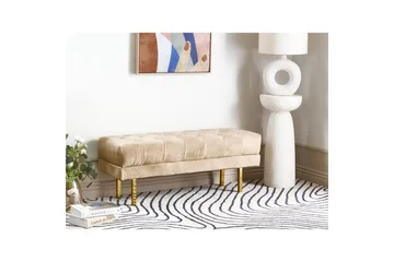 Sittebenk Roseville Beige/Gull - Beige/Gull - Møbler - Stoler & lenestoler - Benk - Entrebenk