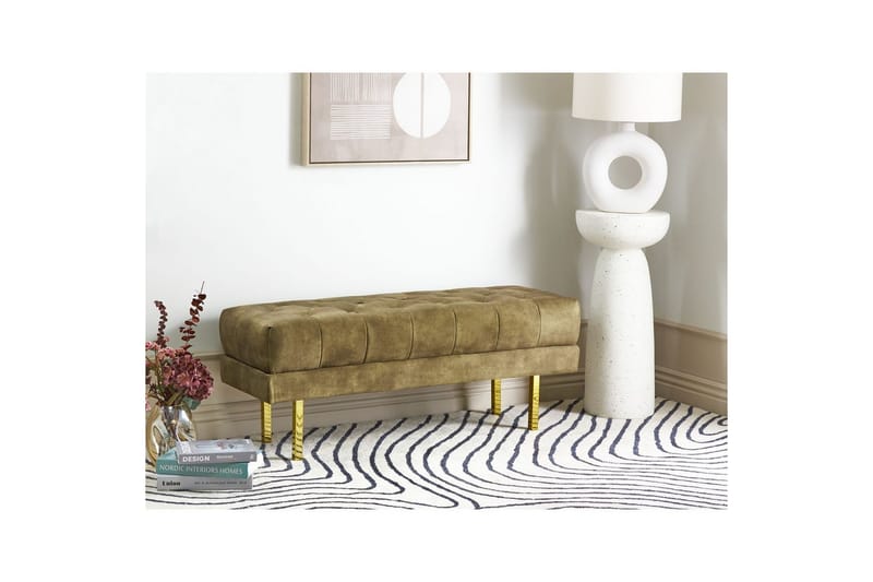 Sittebenk Roseville Grønn/gull - Grønn/gull - Innredning - Håndtak & beslag - Møbelhengsler - Møbelben