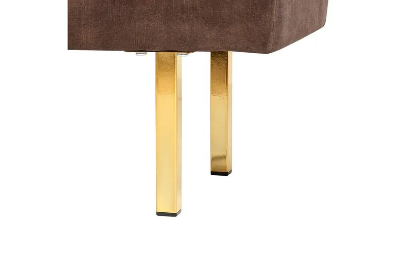 Sittebenk Roseville Mørk brun/gull - Mørk brun/gull - Møbler - Stoler & lenestoler - Benk - Entrebenk