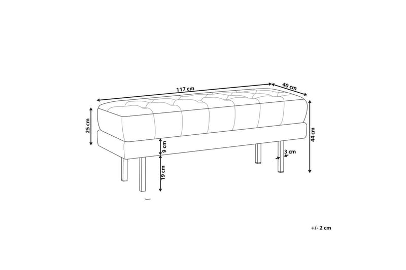 Sittebenk Roseville Rød/gull - Rød/gull - Innredning - Håndtak & beslag - Møbelhengsler - Møbelben