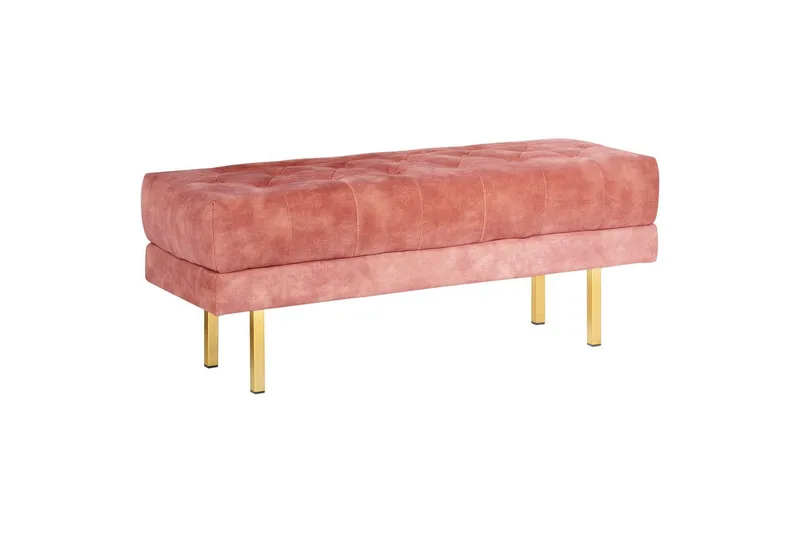 Sittebenk Roseville Rosa/Gull - Rosa/Gull - Møbler - Stoler & lenestoler - Benk - Entrebenk