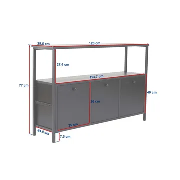 Hemani Konsollbord 120 cm - Svart - Møbler - Bord - Avlastningsbord - Konsollbord