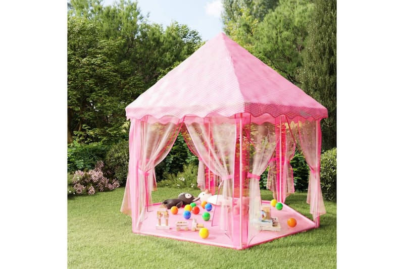 beBasic Prinsessetelt med 250 baller rosa 133x140 cm - Rosa - Innredning - Innredning barnerom - Leketelt & tipitelt barnerom