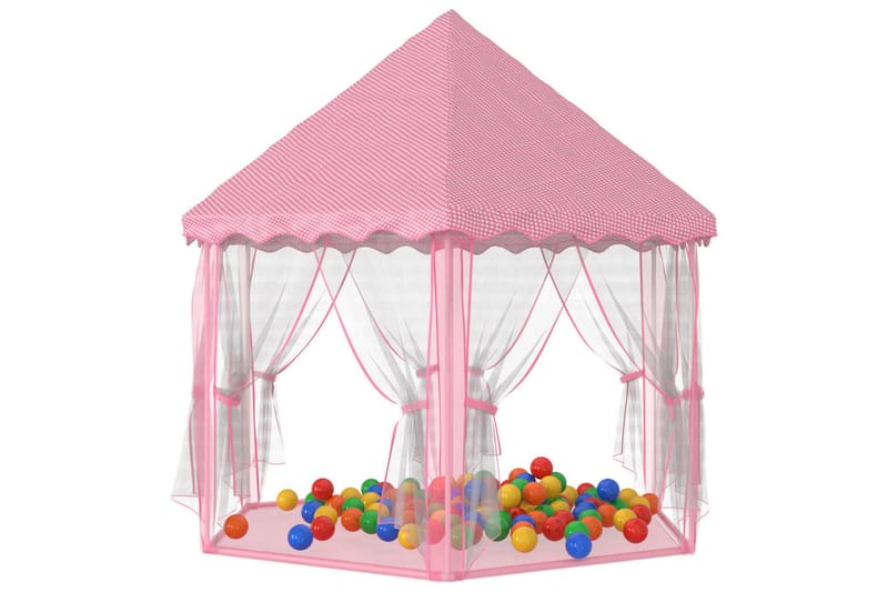 beBasic Prinsessetelt med 250 baller rosa 133x140 cm - Rosa - Leketelt & tipitelt barnerom