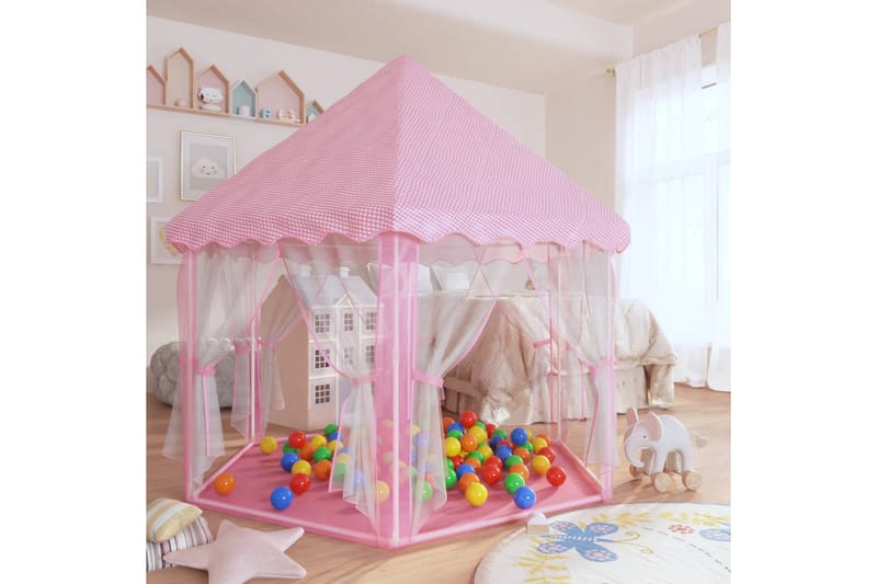 beBasic Prinsessetelt med 250 baller rosa 133x140 cm - Rosa - Innredning - Innredning barnerom - Leketelt & tipitelt barnerom