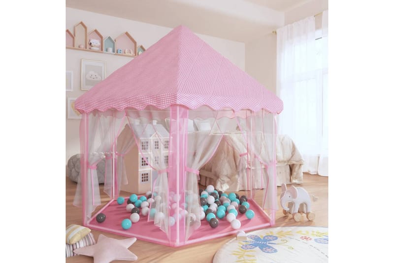 beBasic Prinsessetelt med 250 baller rosa 133x140 cm - Rosa - Innredning - Innredning barnerom - Leketelt & tipitelt barnerom