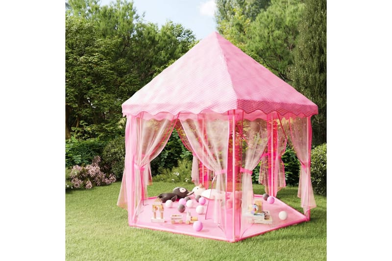 beBasic Prinsessetelt med 250 baller rosa 133x140 cm - Rosa - Innredning - Innredning barnerom - Leketelt & tipitelt barnerom