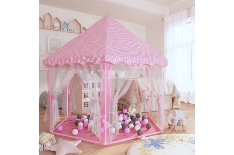 beBasic Prinsessetelt med 250 baller rosa 133x140 cm - Rosa - Innredning - Innredning barnerom - Leketelt & tipitelt barnerom