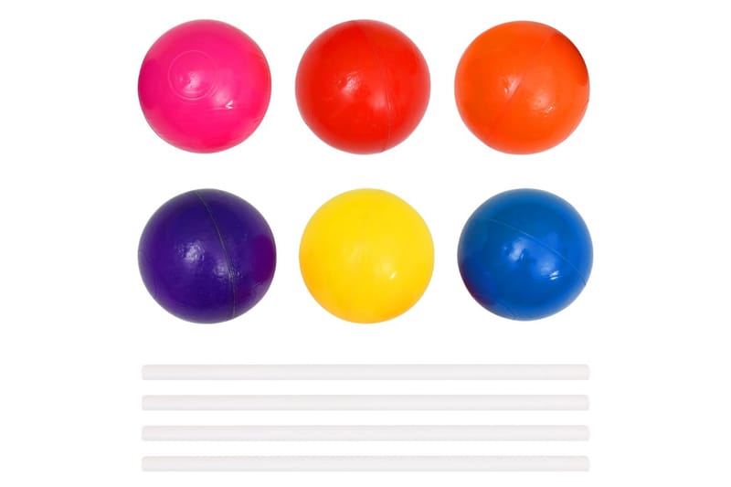 Ballbasseng med 50 baller for barn 75x75x32 cm - Innredning - Innredning barnerom - Dekorasjon til barnerom