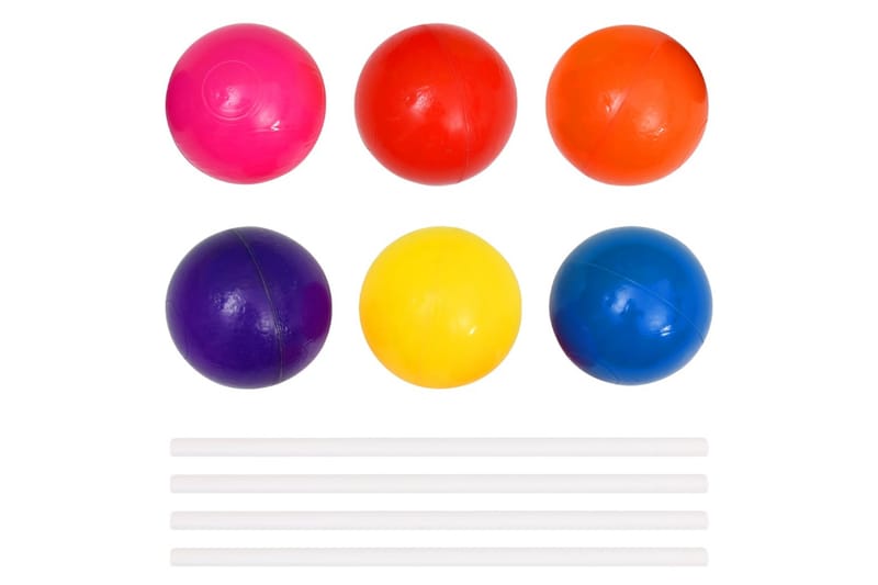 Ballbasseng med 50 baller for barn 75x75x32 cm - Ballbasseng