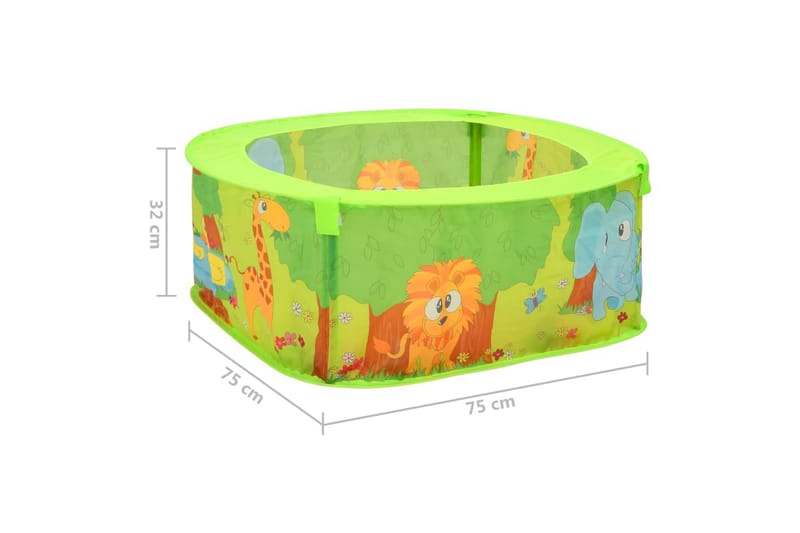 Ballbasseng med 50 baller for barn 75x75x32 cm - Innredning - Innredning barnerom - Dekorasjon til barnerom