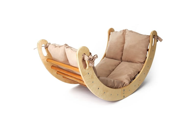 Pikler Klatrestativ Vellin Eik / Beige - Beige/Mellomfarget tre - Innredning - Innredning barnerom - Dekorasjon til barnerom - Klatrevegg barnerom