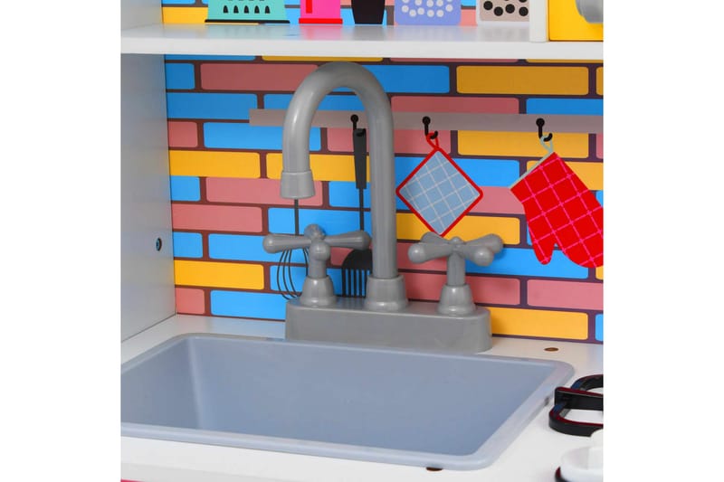 Lekekjøkken for barn MDF 80x30x85 cm flerfarget - Flerfarget - Lekekjøkken & griller